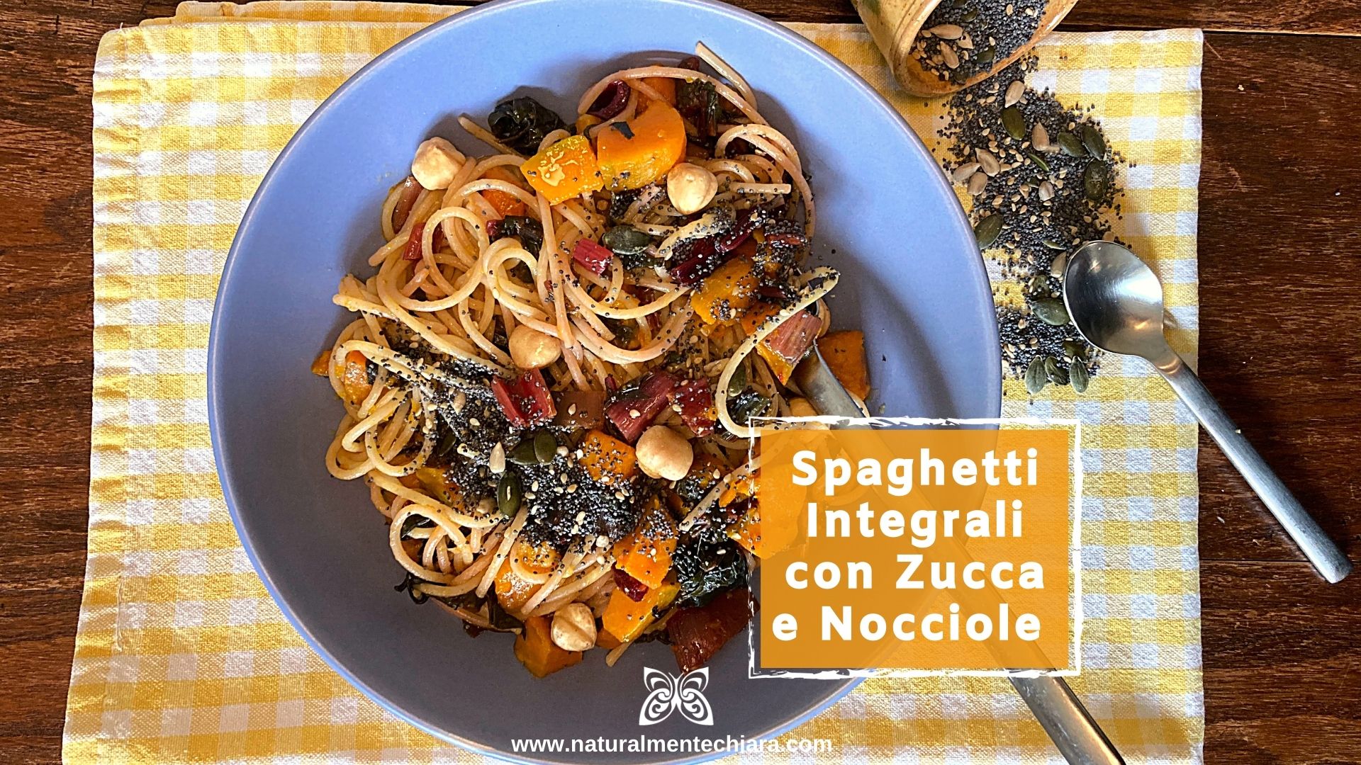 Spaghetti Integrali Zucca, Nocciole e Semini