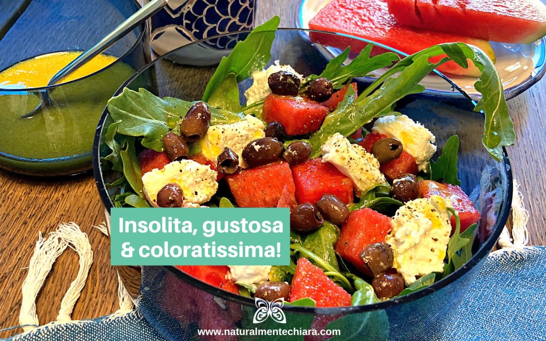 Insalata di Anguria, Rucola e Caprino