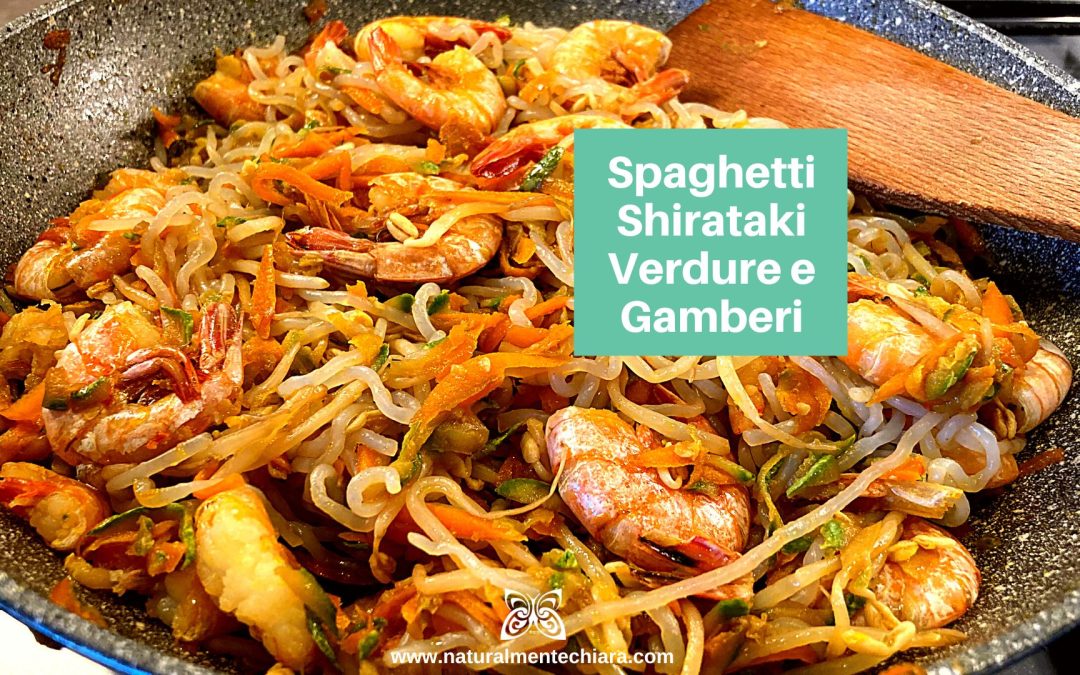 Spaghetti Shirataki, Gamberi e Verdurine